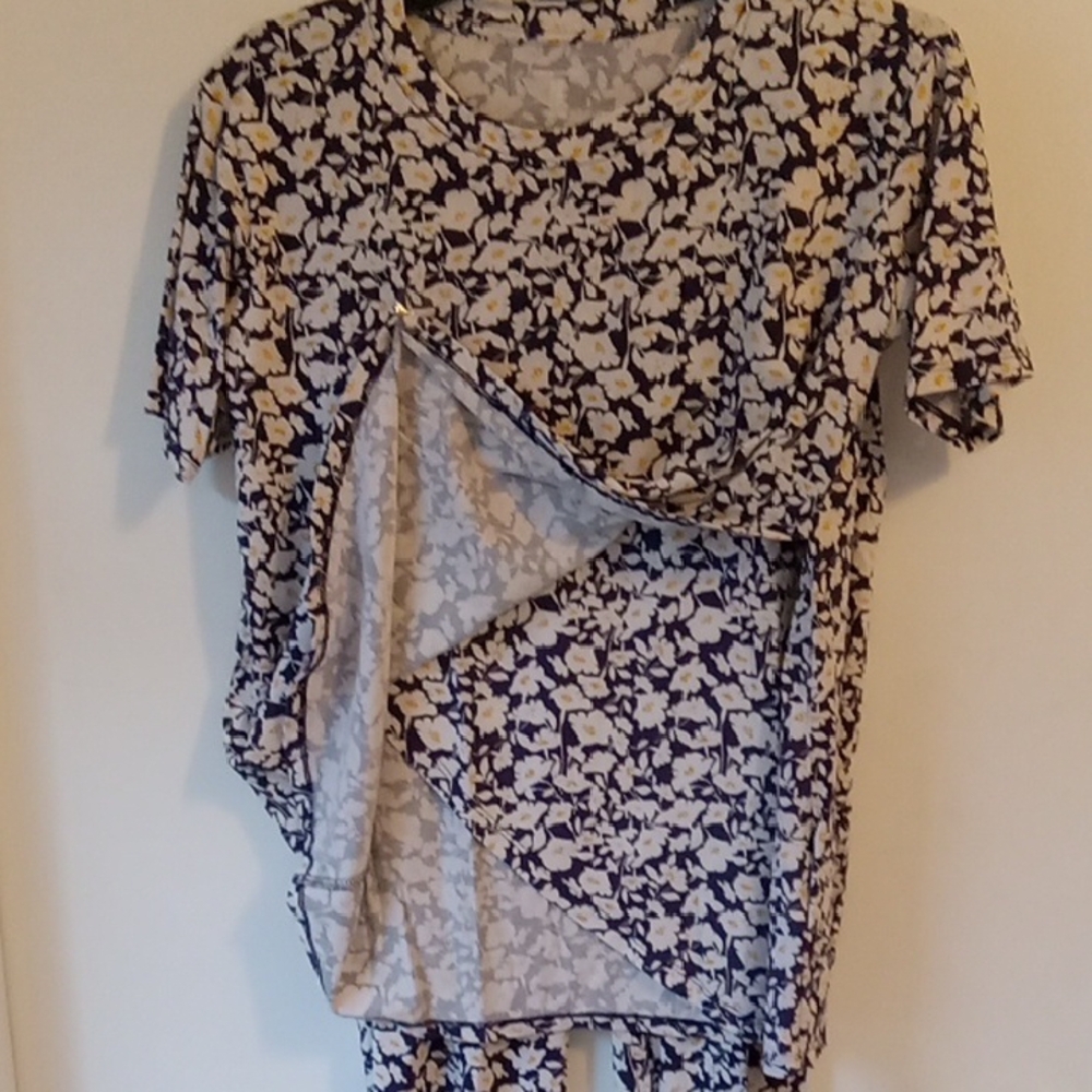 Maternity & Nursing Pajamas Amazon Essentials Floral Print Two-Piece - Picture 2 of 11